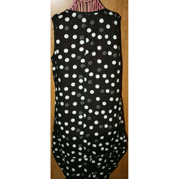 WOMEN'S 2-PIECE SHIFT DRESS SET SZ 3XL (XL) BLACK/WHITE POLKA DOT NWOT LADIES - Picture 6 of 6